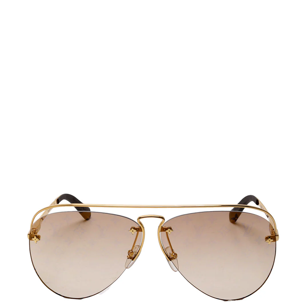 Z1366E Grease Gradient Monogram Lens Gold