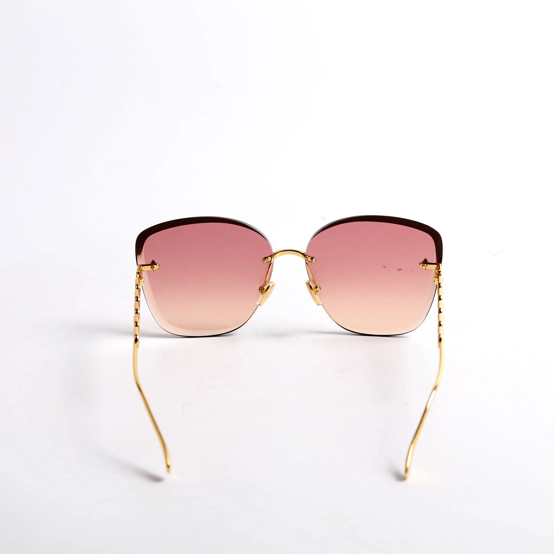Z2682U My LV Chain Sunglasses Gold/Pink - Image 4