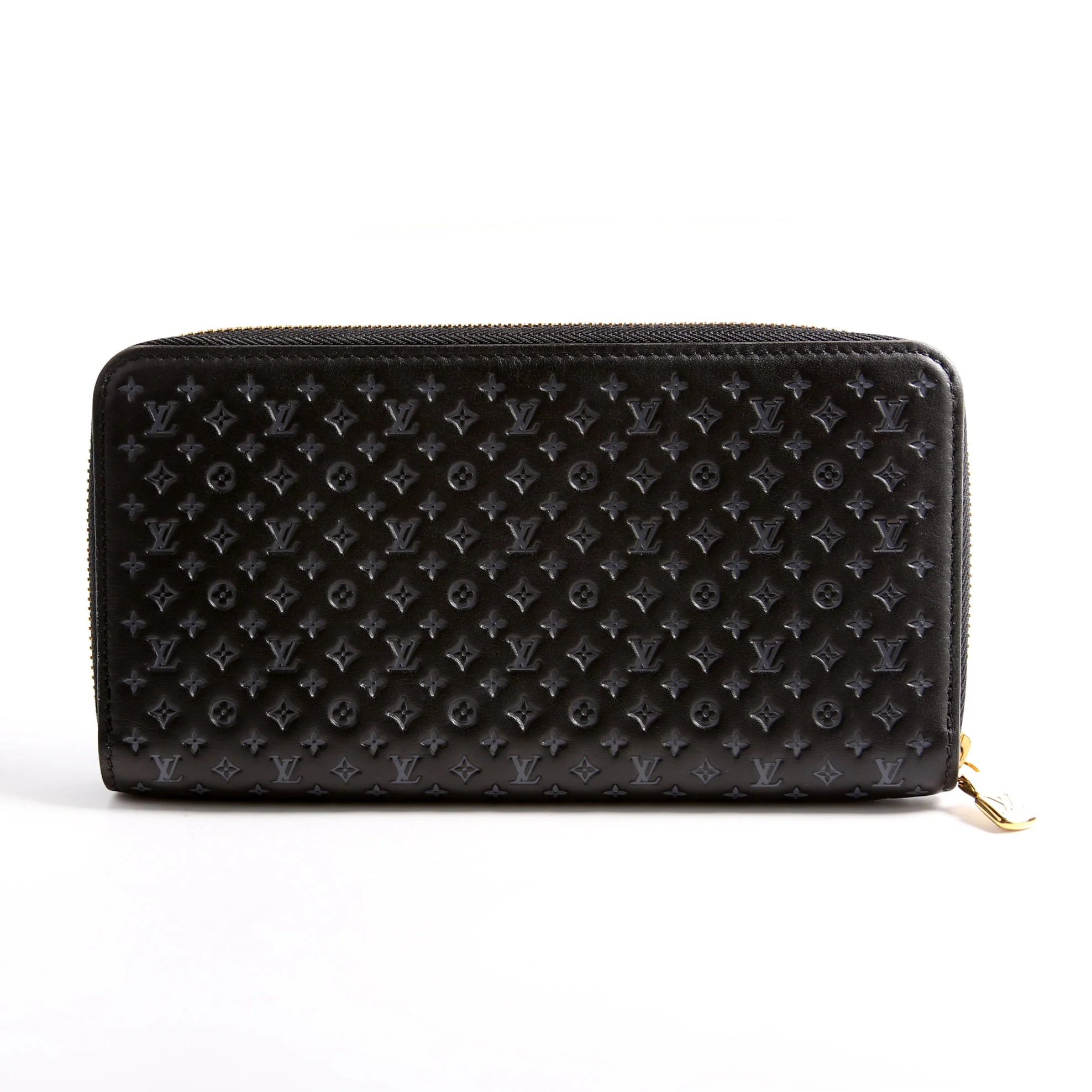 Zippy Wallet Nanogram Embossed Calfskin Black - Image 2