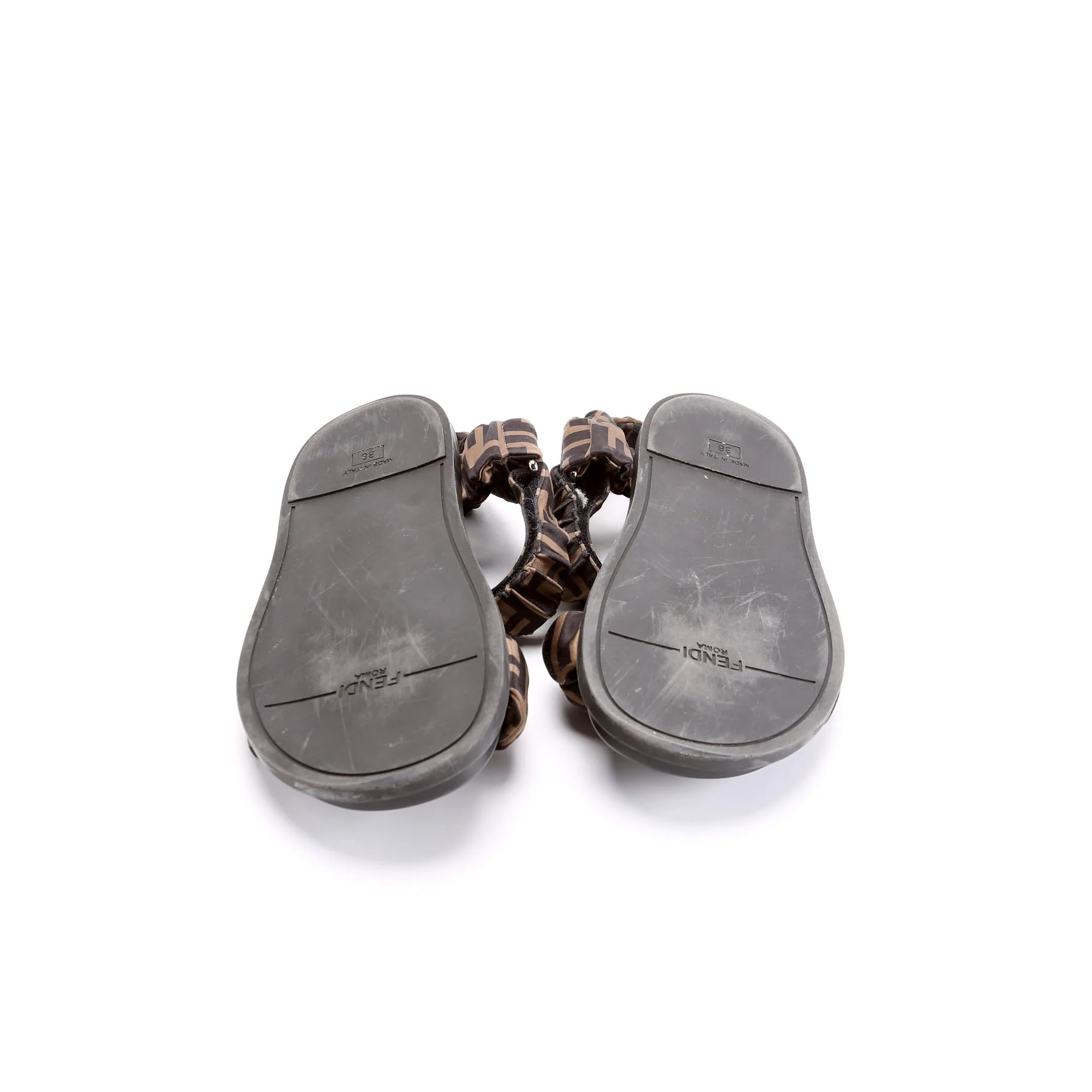 Zucca Logo Sport Ruched Sandals Size 38 - Image 6