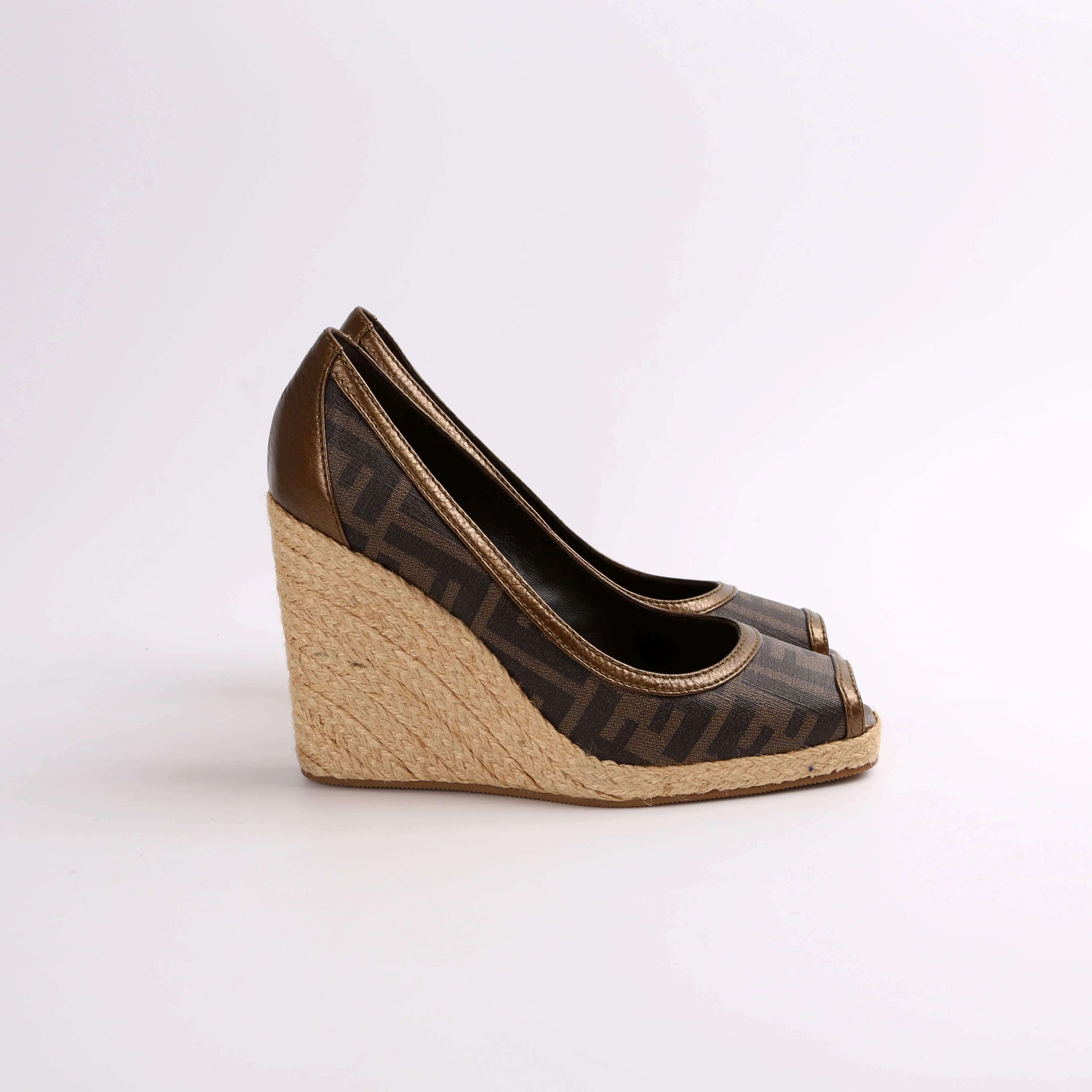 Zucca Raffia Zeppa Wedge Sandals Sz 37.5 - Image 3