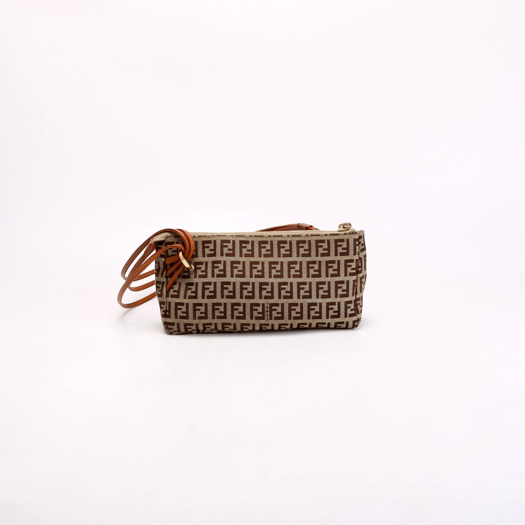 Zucchino Triple Strap Mini Pochette Brown/Beige - Image 2